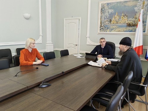 Сегодня состоялась встреча Главы Великоустюгского округа Ивана Абрамова с епископом Великоустюжским и Тотемским Фотием.